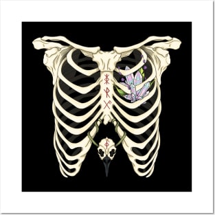 Crystal Heart Ribcage Posters and Art